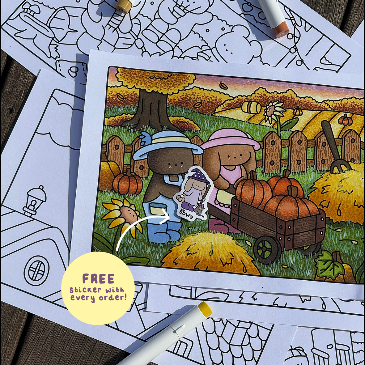 Bowy's Autumn Activities Colouring Sheets (Pack of 5)