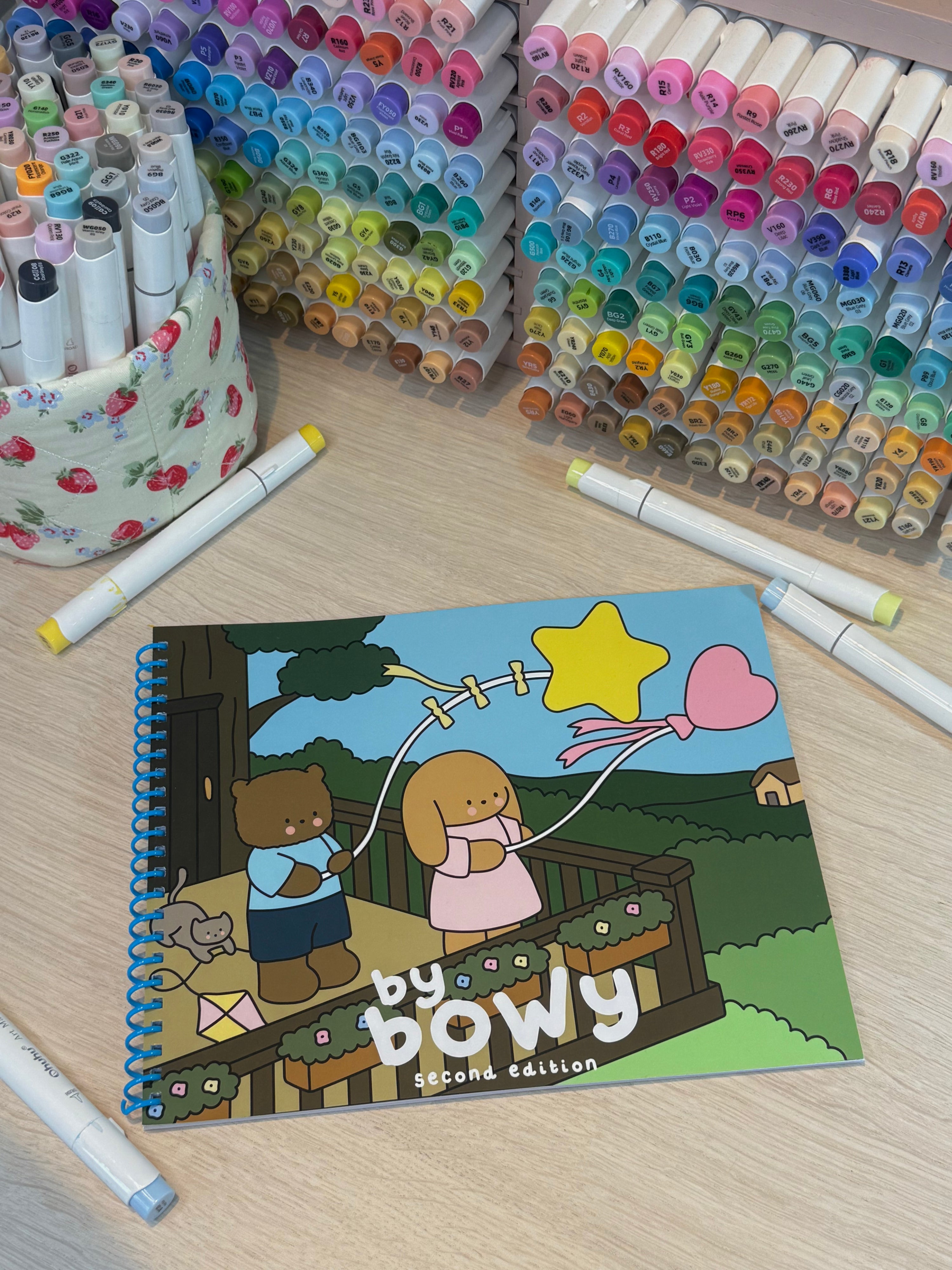 By Bowy Second Edition Blue Spiral Colouring Book