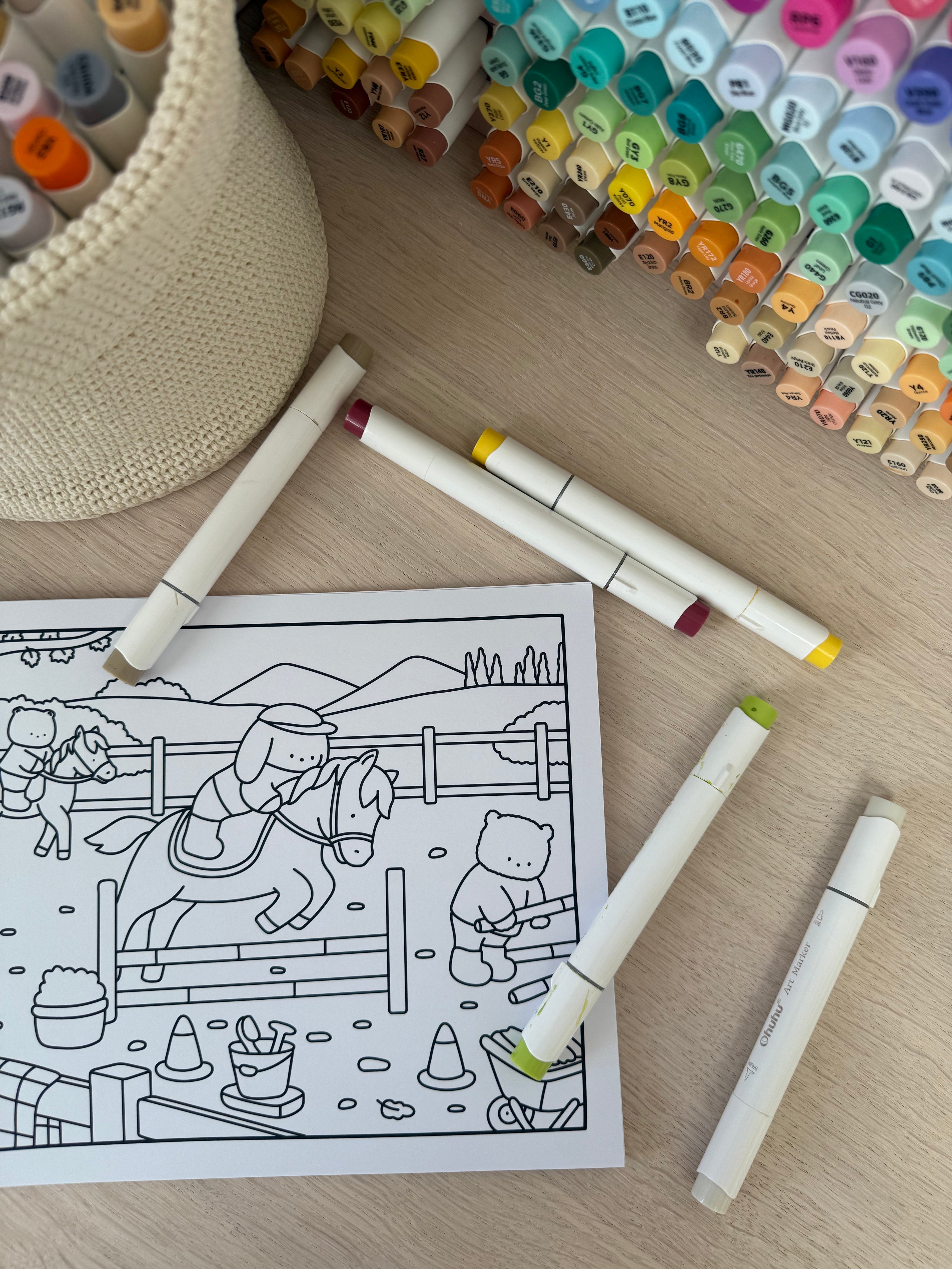 By Bowy Cozy Edition Burgundy Spiral Colouring Book