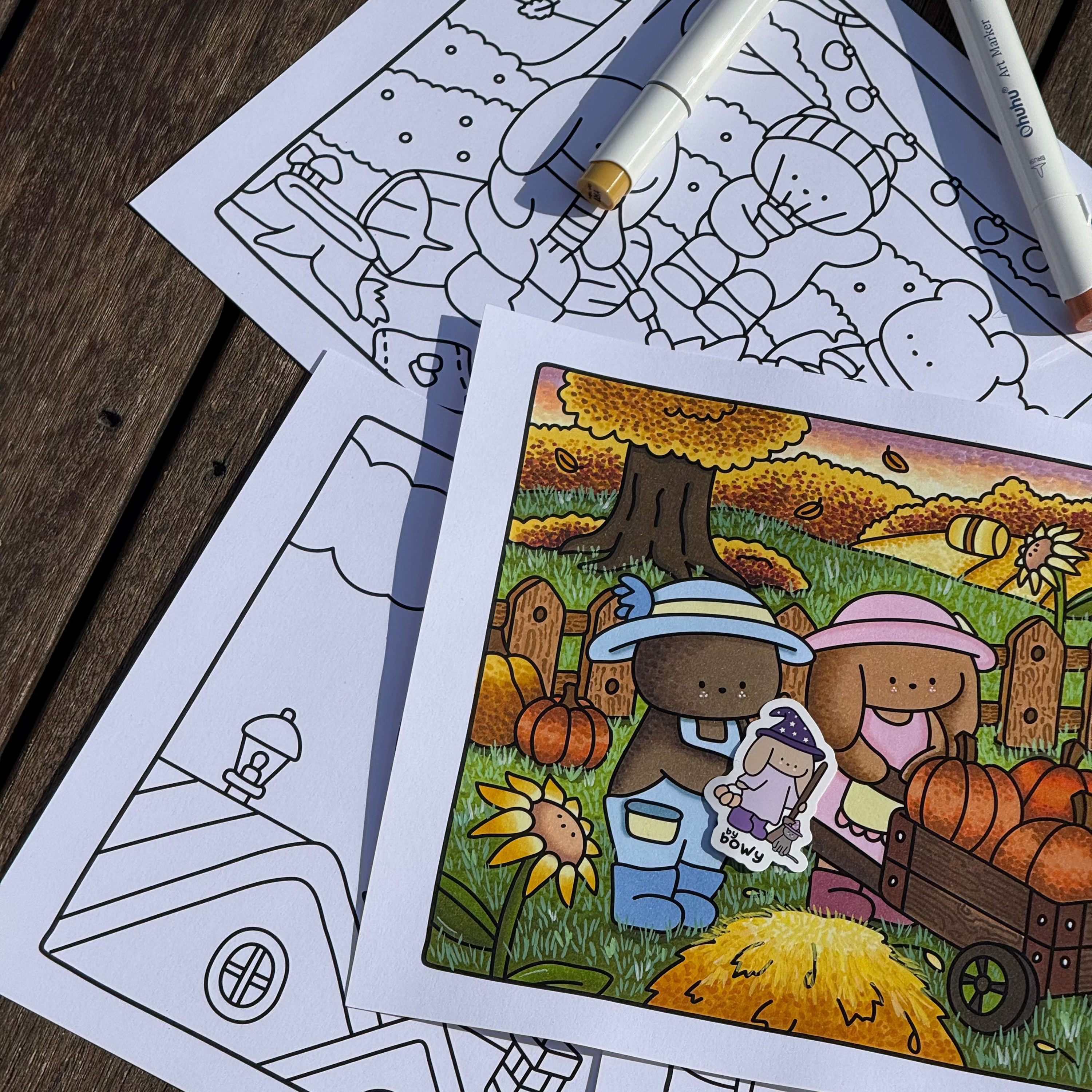 Bowy's Autumn Activities Colouring Sheets (Pack of 5)