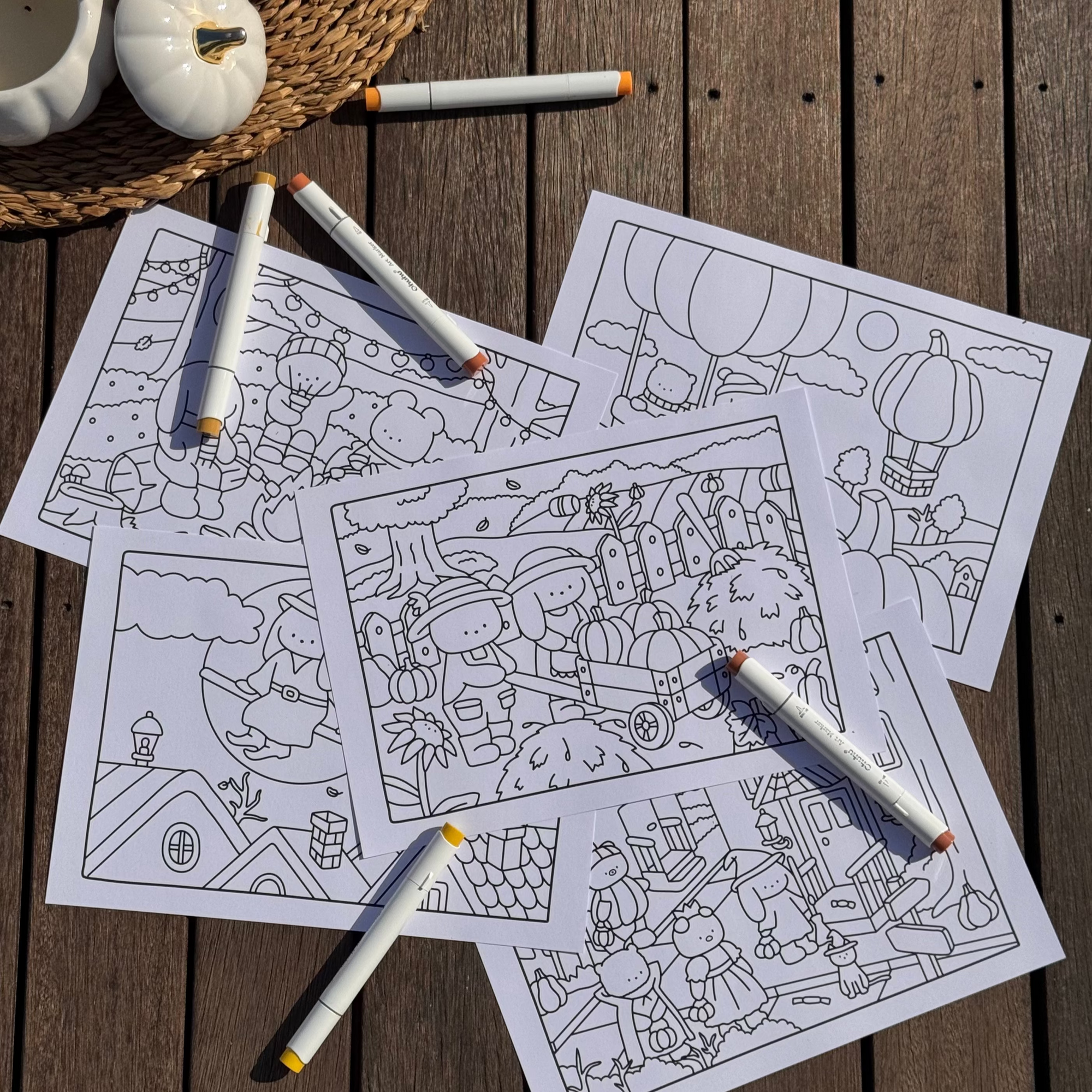 Bowy's Autumn Activities Colouring Sheets (Pack of 5)