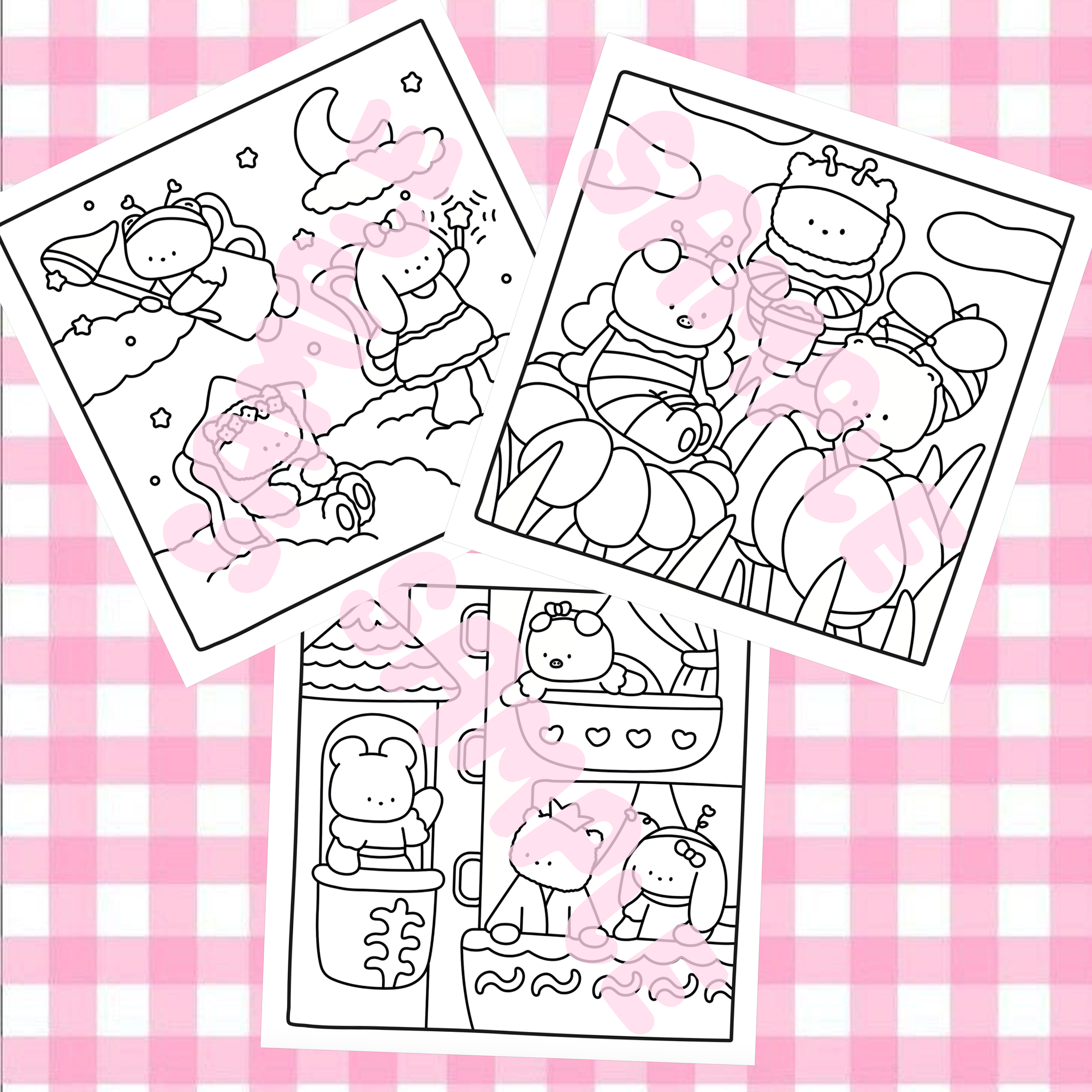 Digital Download Fantasy Colouring Pages